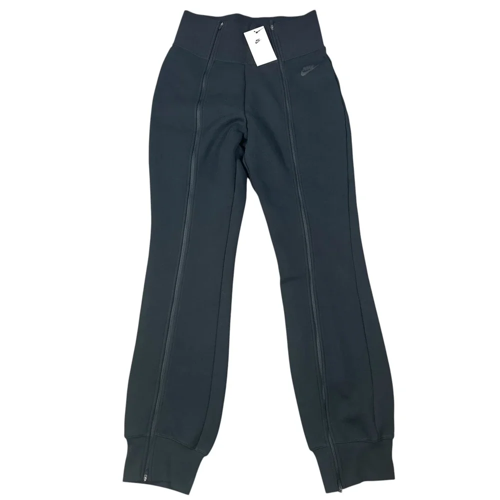 Nike Womens Sportswear Tech Fleece Black Zippered Hem Pants Size M FN7129-010